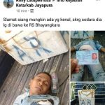 Korban meninggal dunia, Hanafi rettob di Jayapura, foto : istimewah
