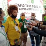 Ketua DAP WIL. III Doberay Mananwir Paul Finsen Mayor,S.IP saat Konferensi Pers, Foto : Istimewah