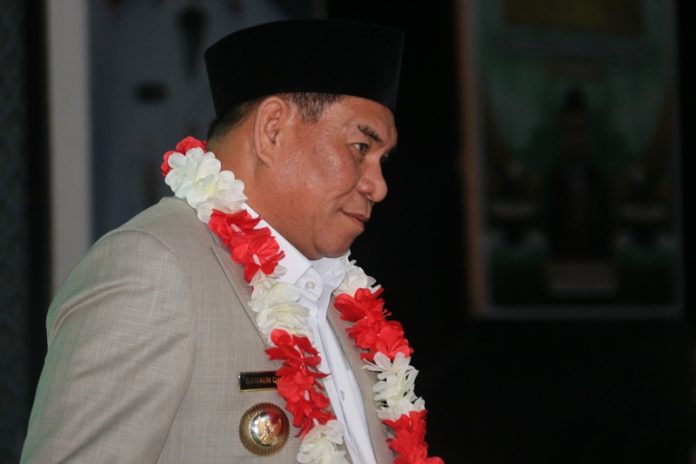 Bupati Fakfak. Samaun Dahlan ketika menghadiri pelaksanaan MTQ Tingkat Distrik di Kampung Kotam. Fakfak Timur belum lama ini, foto ; rustam rettob/mataradarindonesia.com